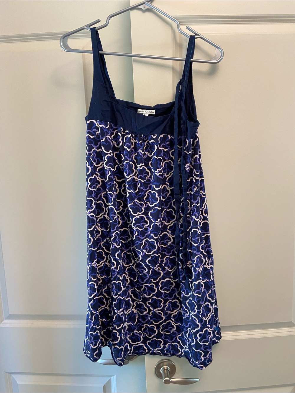 American Eagle Outfitters Navy and White Floral Mini Dress